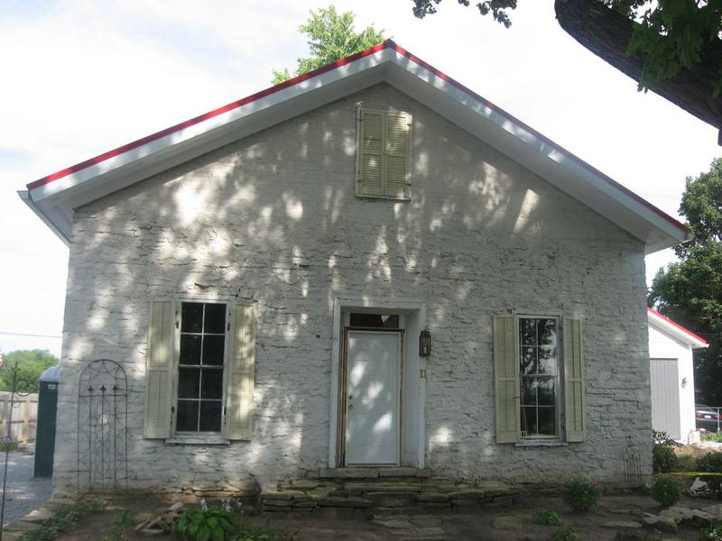 The Casstown Lutheran Stone Church, an 1839 stone church building on the National Register of Historic Places